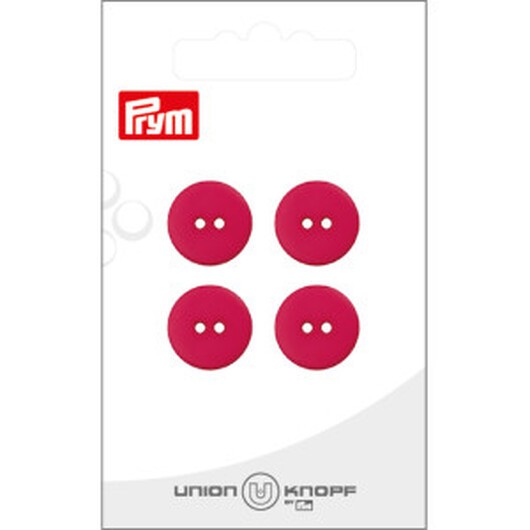 Prym Platt Plastknapp Rosa 15mm - 4 st.