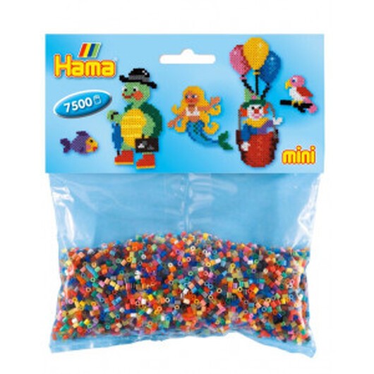 Hama Mini Pärlor 583 Mix Påse 47 Ass. färger - 7 500 st