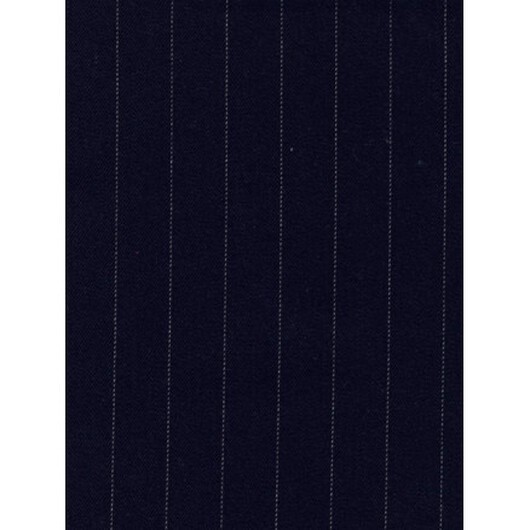 Gabardin med kritstreck bred 150cm 008 Mörk blå - 50cm