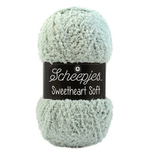 Scheepjes Sweetheart Soft Garn Unicolor 24 Ljus Grågrön