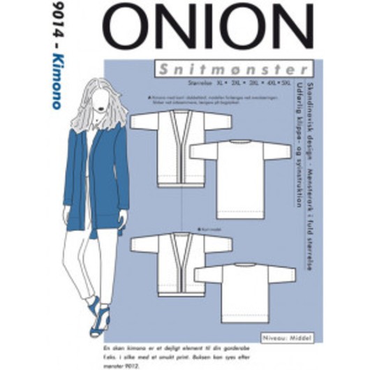ONION Snittmönster Plus 9014 Kimono Str. XL-5XL