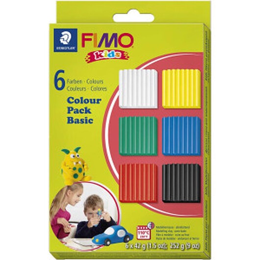 FIMOÂ® Kids Clay, standardfärger, 6x42 g/ 1 förp.