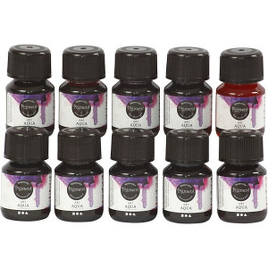 Flytande Akvarellfärg, mixade färger, 10x30 ml/ 1 förp.