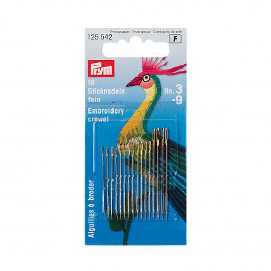 Prym Broderinålar Stål Silver Stl. 3-9 - 16 st