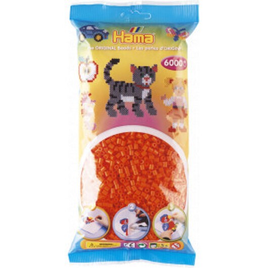 Hama Midi Pärlor 205-04 Orange - 6000 st.