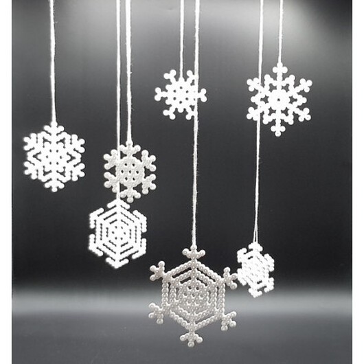 Snöflinga av Pärlor av Rito Krea - Pärlmönster 6x6 - 9x9 cm - 7 st