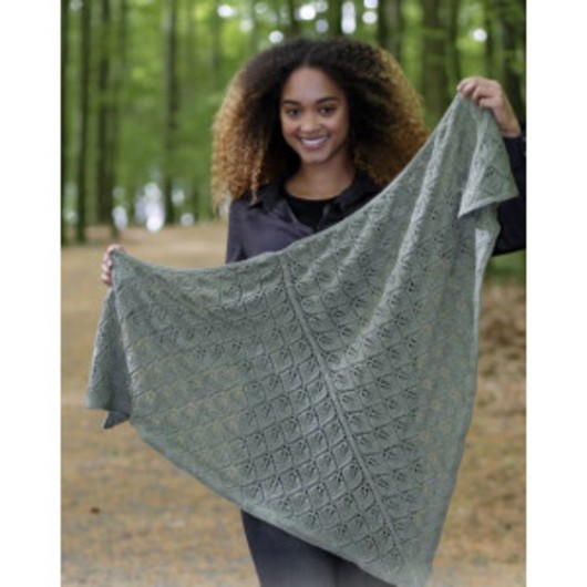 Sage Dream by DROPS Design - Sjal Stickmönster 144x72 cm