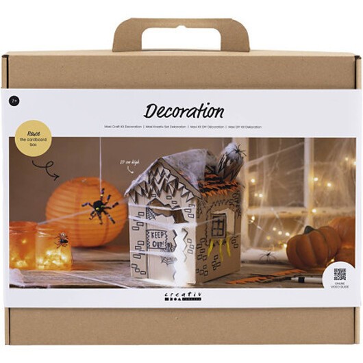 Maxi DIY Kit Dekoration, Spökhus, svart, ljusbrun, orange, 1 förp.