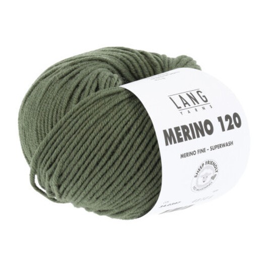 Long Yarns Merino 120 Garn 397 Armégrön