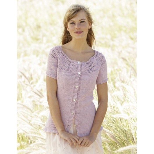 Becca Cardigan by DROPS Design - Jacka Stick-mönster strl. S - XXXL