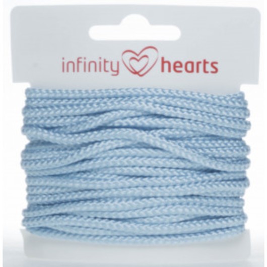 Infinity Hearts Anoraksnöre Polyester 3mm 08 Ljusblå - 5m