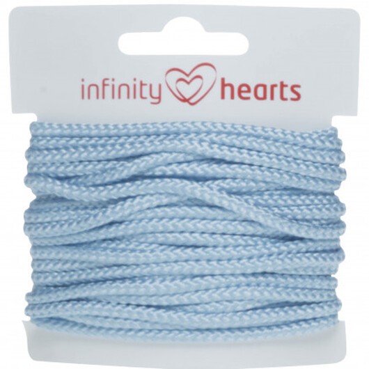 Infinity Hearts Anoraksnöre Polyester 3mm 08 Ljusblå - 5m