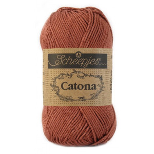 Scheepjes Catona Garn Unicolor 504 Brick Red