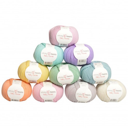 Infinity Hearts Baby Merino Garnpaket 05 Pastellfärger - 10 st