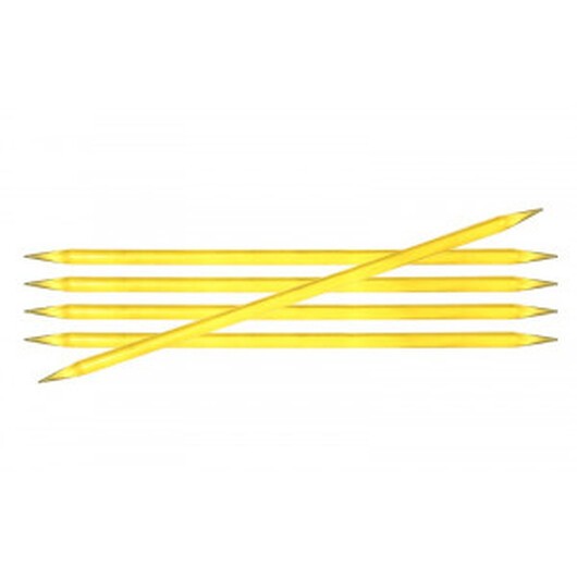 KnitPro Trendz Strumpstickor Akryl 15cm 6,00mm / 5.9in US10 Yellow