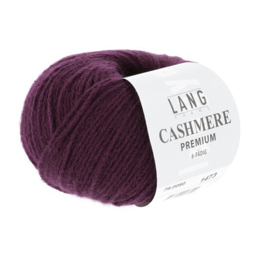 Lang Yarns Kashmir Premium Garn 80 Vinröd