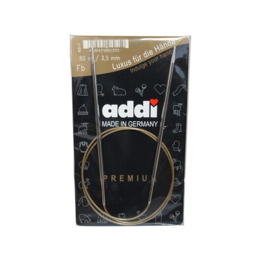 Addi Turbo Rundstickor Mässing 80cm 3,50mm / 31.5in US4