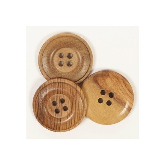 Drops Knapp av Cederträ Bränt 25mm 512 - 1 st.