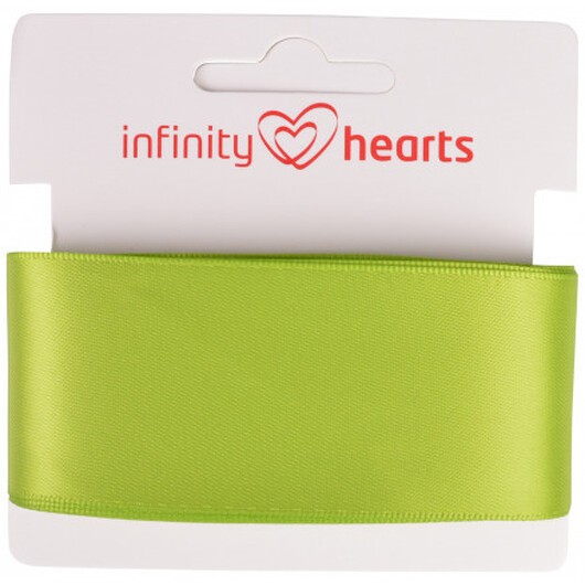 Infinity Hearts Satinband Dubbelsidig 38mm 551 Grön - 5m