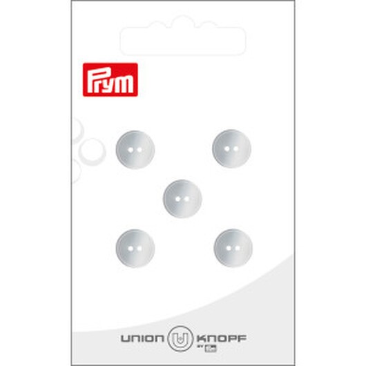 Prym Plastknapp Vit 10mm 2 hål - 5 st.