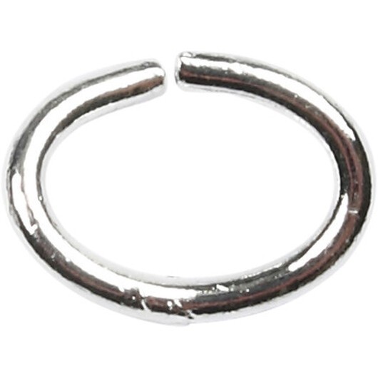 Ovala ringar, tjocklek 1 mm, försilvrad, 40 st./ 1 förp.