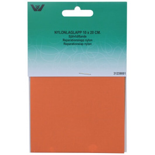 Reparationslapp Självhäftande Nylon Orange 10x20 cm - 1 st.