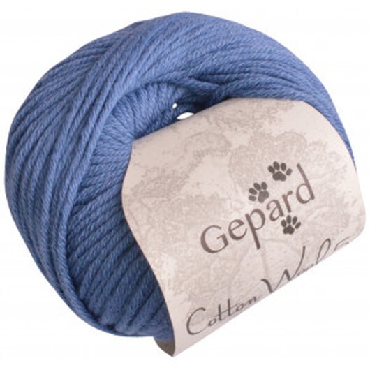 Gepard Garn CottonWool 5 Unicolor 806 Mörk Jeans Blå