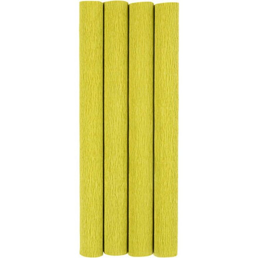 Kräppapper, ark 25x60 cm, Stretchbarhet: 180%, 105 g, ljusgrön, 4 ark/ 1 förp.