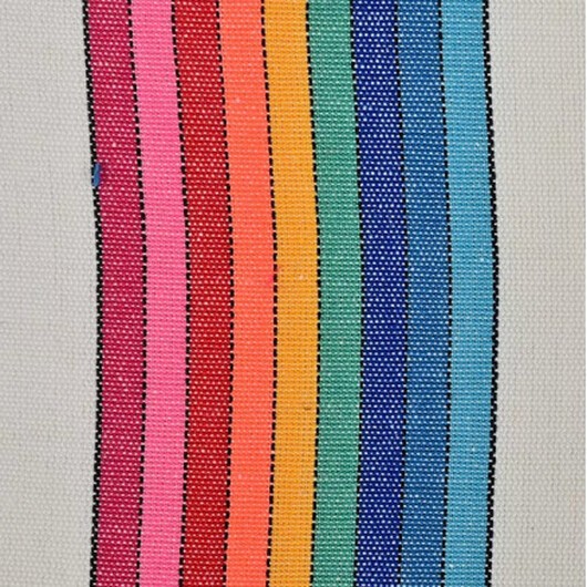 Canvas m/Ränder Tyg 150cm 151 Multi - 50 cm