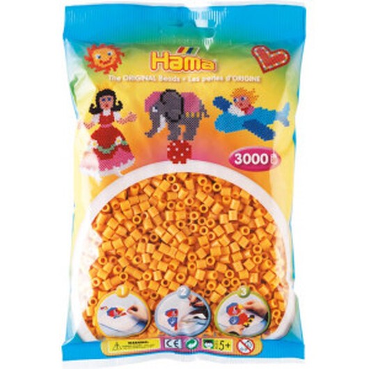 Hama Midi Pärlor 201-60 Nallegul - 3000 st.