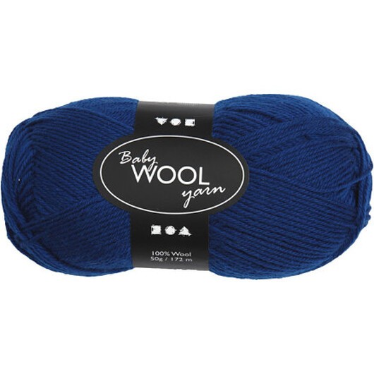 Babygarn, L: 172 M, mörkblå, 50 g/ 1 nystan