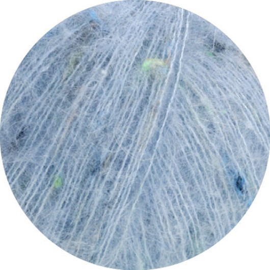 Lana Grossa Superkid Tweed Garn 618 Ljusblå