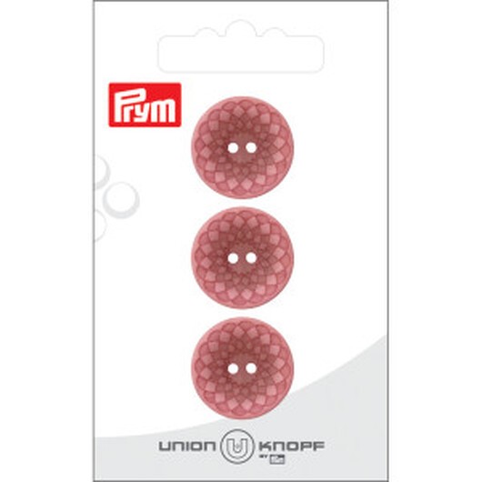 Prym Plastknapp Rosa Blomma 20mm - 3 st.