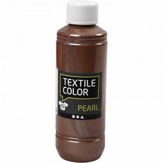 Textilfärg, brun, pärlemor, 250 ml/ 1 flaska