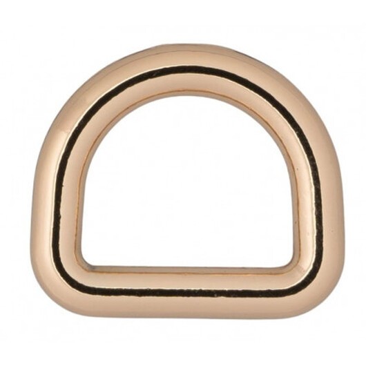 Infinity Hearts D-Ring Mässing Ljus Guld 16x16mm - 5 st