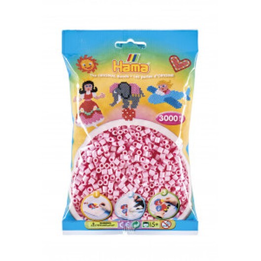 Hama Midi Pärlor 201-95 Pastell Rosa - 3000 st