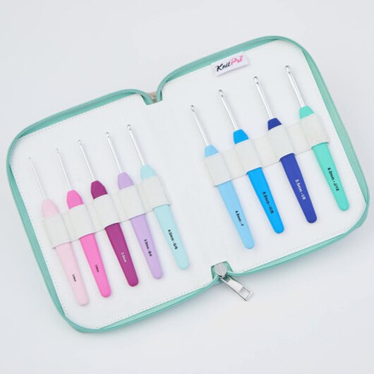 KnitPro Waves Delux virknålar Set 9 storlekar 2,0-6,0mm