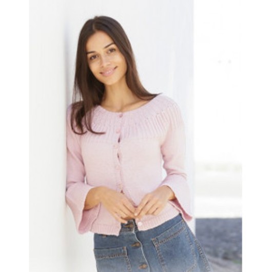 Life With Flair by DROPS Design - Jacka Stickmönster str. S - XXXL