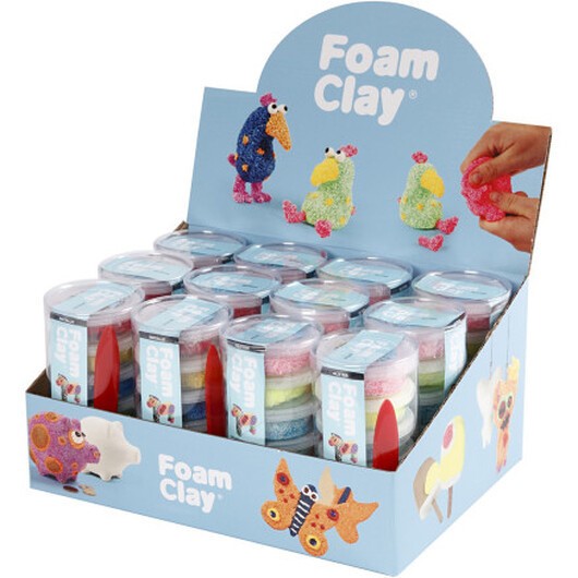 Foam ClayÂ® , glitter färger, metallicfärger, 12 set/ 1 förp.