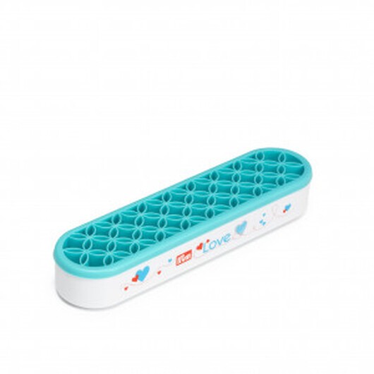 Prym Love Organizer/Förvaring/Pennställ med Små fack Turkos/Vit 21x5x3,5cm