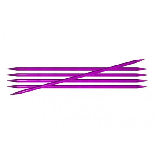 KnitPro Trendz Strumpstickor Akryl 15cm 5,00mm / 5.9in US8 Violet