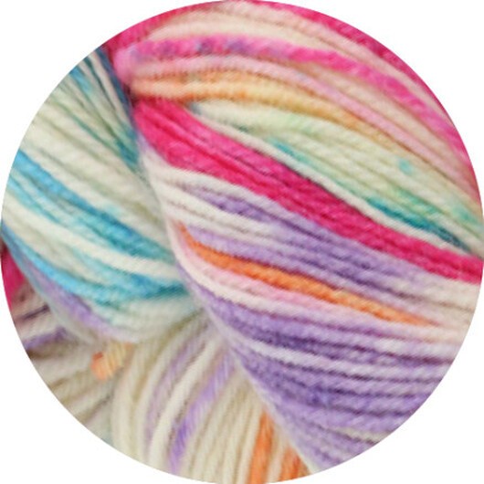 Lana Grossa Meilenweit 100 Merino Handfärgat Rainbow Garn 7012
