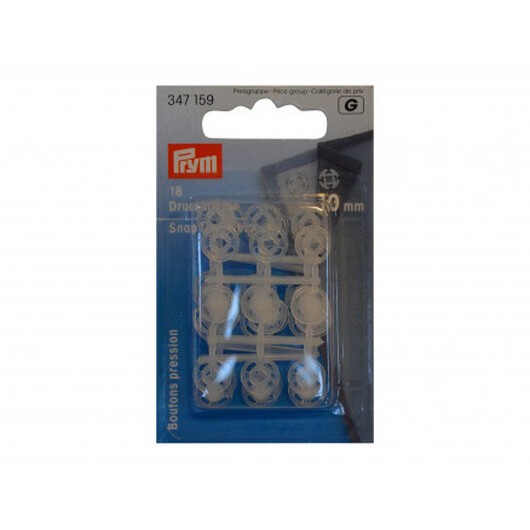 Prym Tryckknappar Transparent 10mm 18 st.