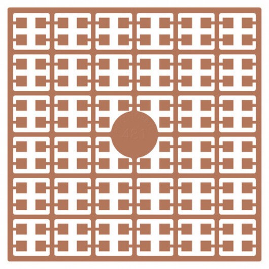 Pixelhobby Midi Pärlor 481 Mörk hudfärg 2x2mm - 140 pixels