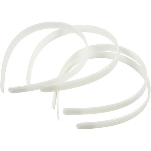 Hårband, B: 13 mm, vitt, 5 st/1 frp.