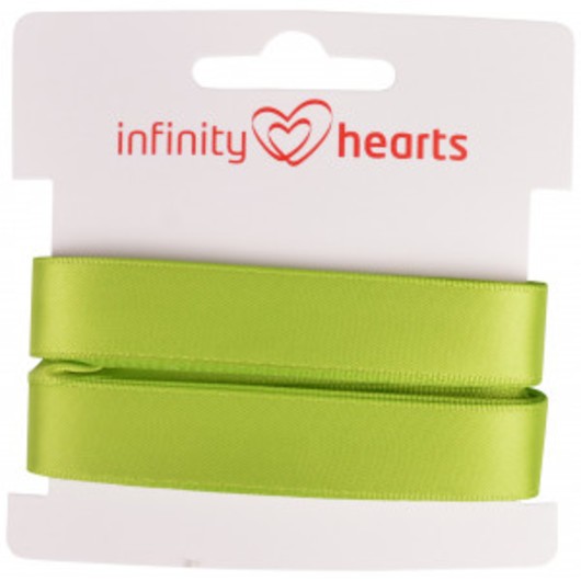 Infinity Hearts Satinband Dubbelsidig 15mm 551 Grön - 5m