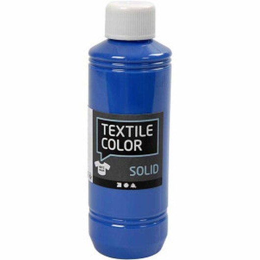 Solid textilfärg, täckande, briljantblå, 250ml/ 1 flaska