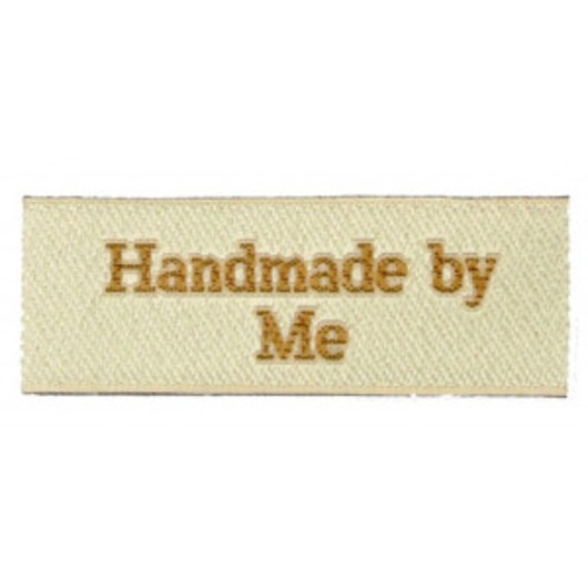 Label Handmade by Me Sandfärgad