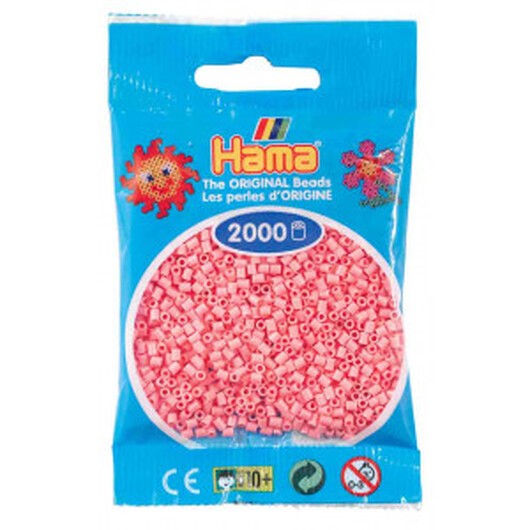 Hama Mini Pärlor 501-06 Rosa - 2000 st.