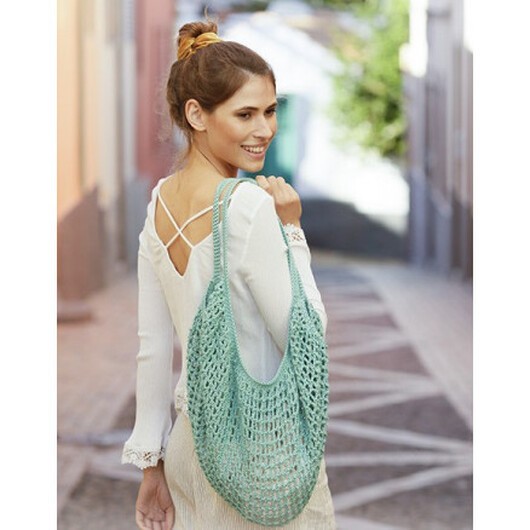 Hedera Tote by DROPS Design - Väska virkmönster 60x70 cm